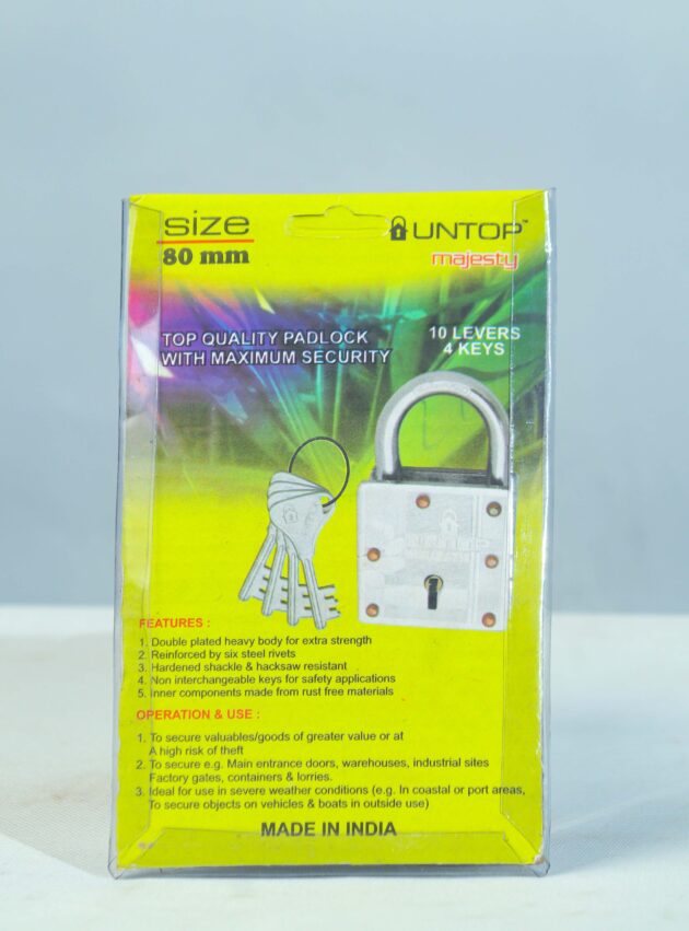 UNTOP 80MM Majesty Padlock - Image 2